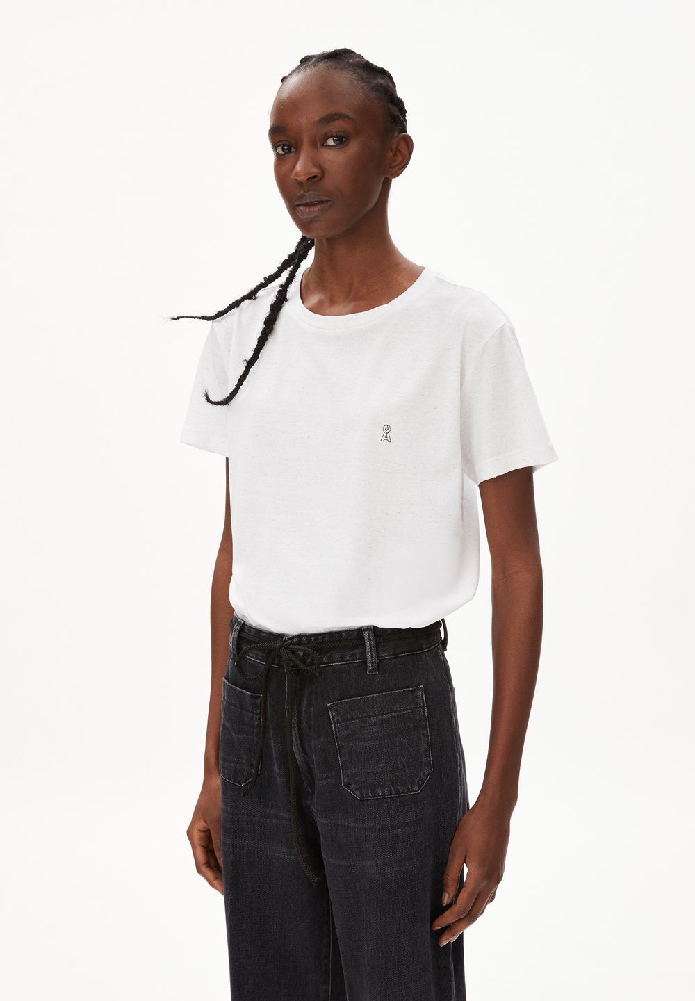 T-Shirt Deaah Iconic used white von Armedangels