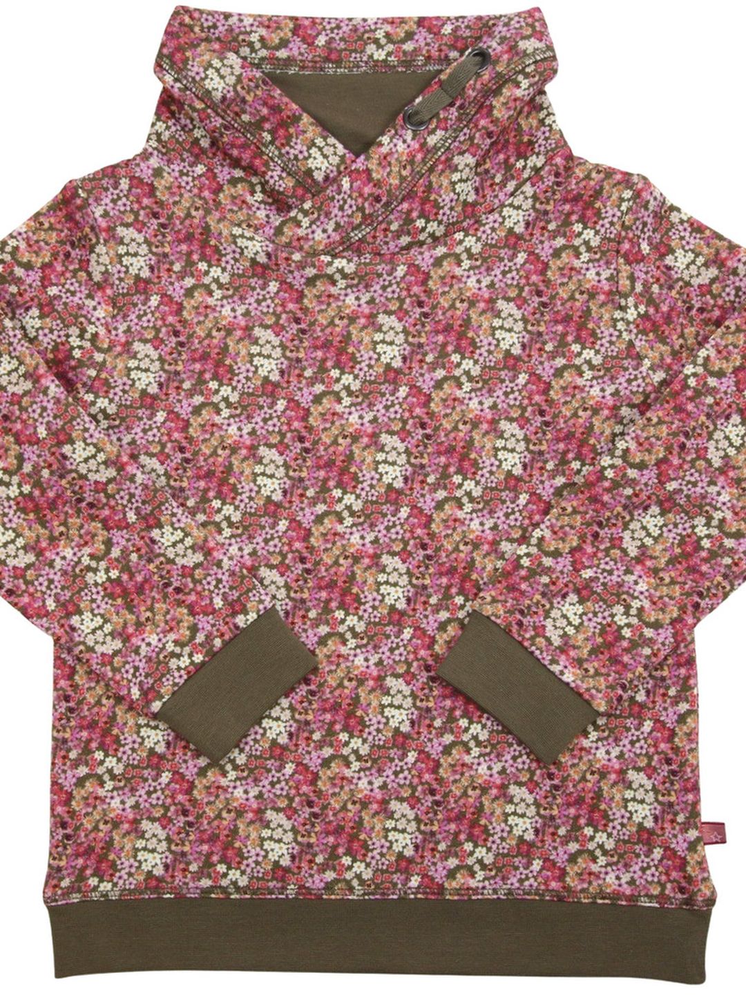Stehkragen Sweatshirt Blümchendruck dark olive-magenta von Enfant Terrible