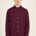 Karohemd Double Layer Checkered Custom Fit rhubarb von KnowledgeCotton Apparel