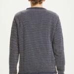 Pullover Valley Jacquard Crew Neck total eclipse von KnowledgeCotton Apparel