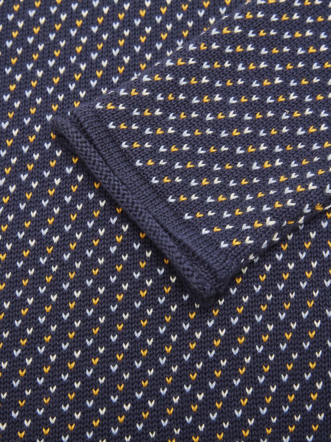 Pullover Valley Jacquard Crew Neck total eclipse von KnowledgeCotton Apparel