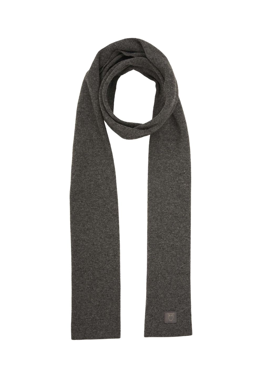 Schal Organic Wool dark grey melange von KnowledgeCotton Apparel