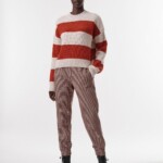 Blockstreifen-Pullover off white/lava melange von Lanius