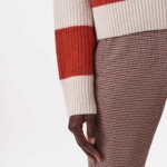 Blockstreifen-Pullover off white/lava melange von Lanius