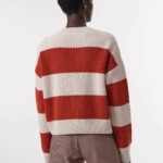 Blockstreifen-Pullover off white/lava melange von Lanius