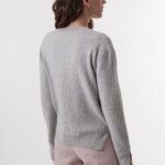 Boxy Strickjacke grey melange von Lanius