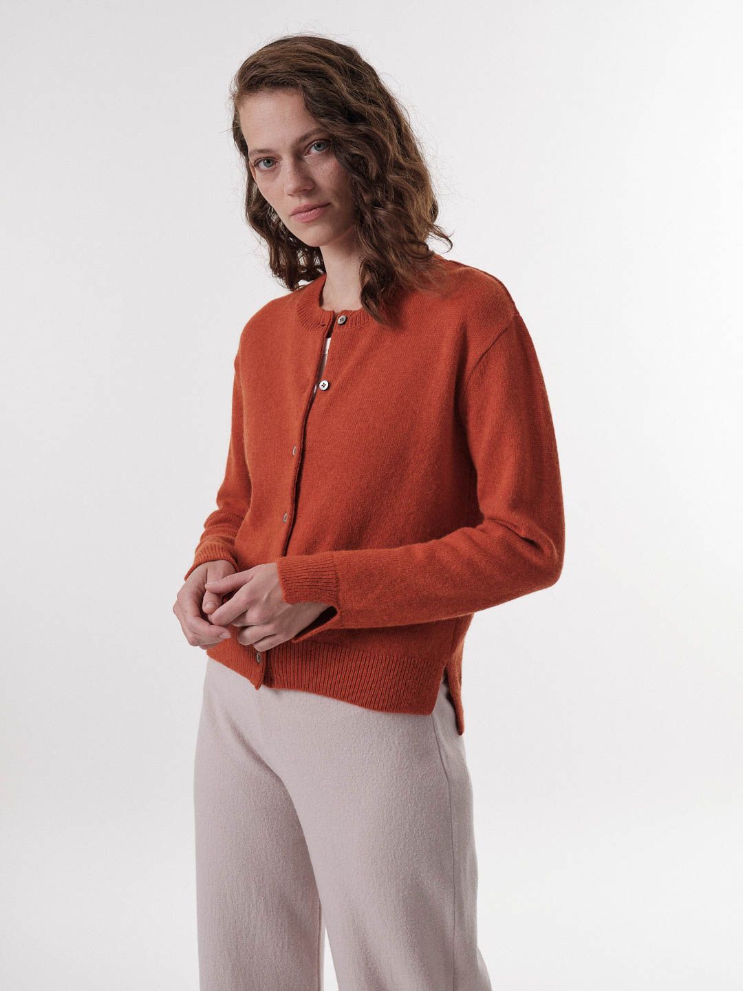Boxy Strickjacke lava melange von Lanius