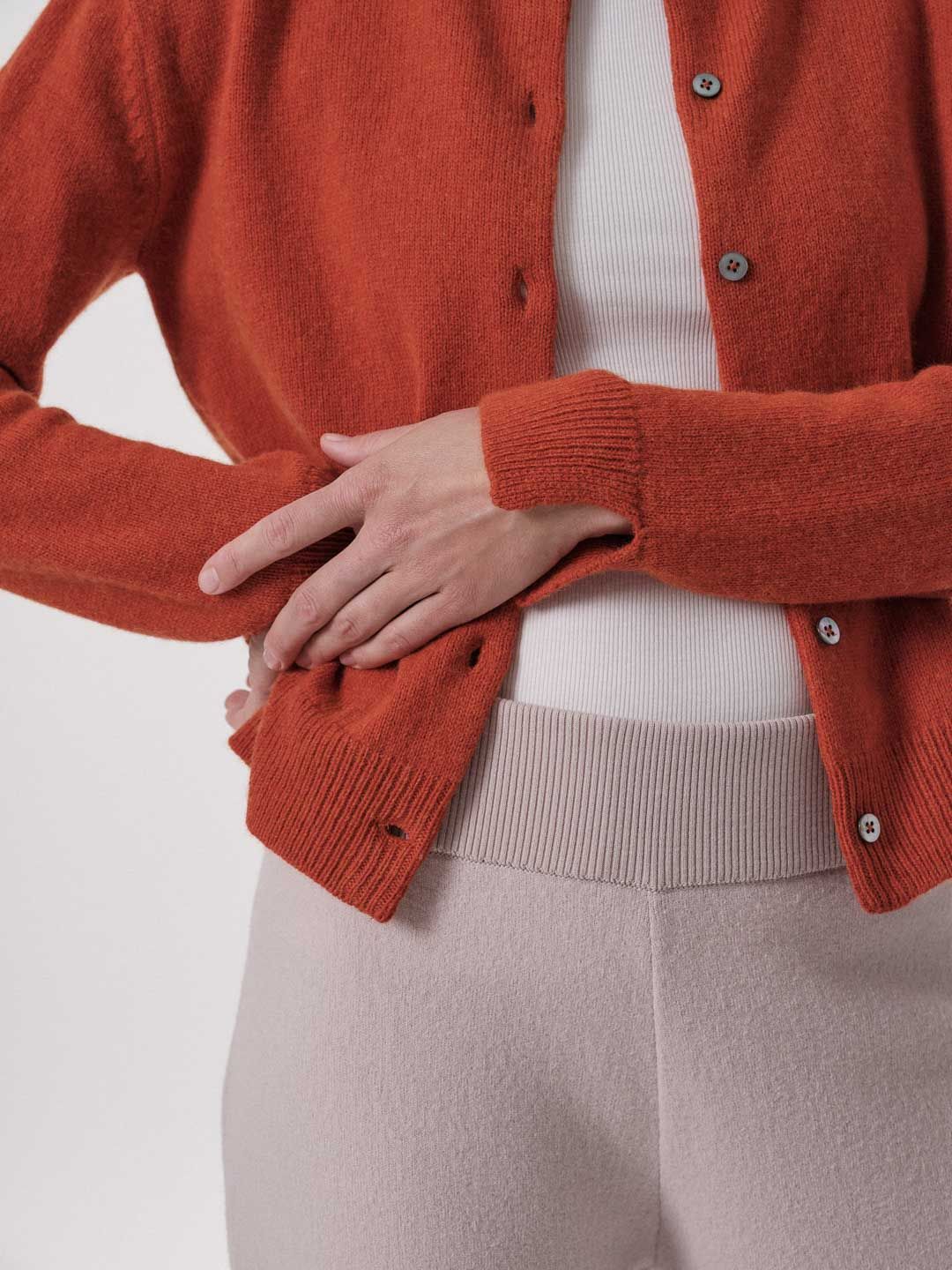 Boxy Strickjacke lava melange von Lanius