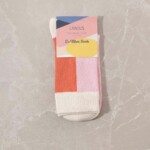 Colourblock-Socken orange/ rose von Lanius