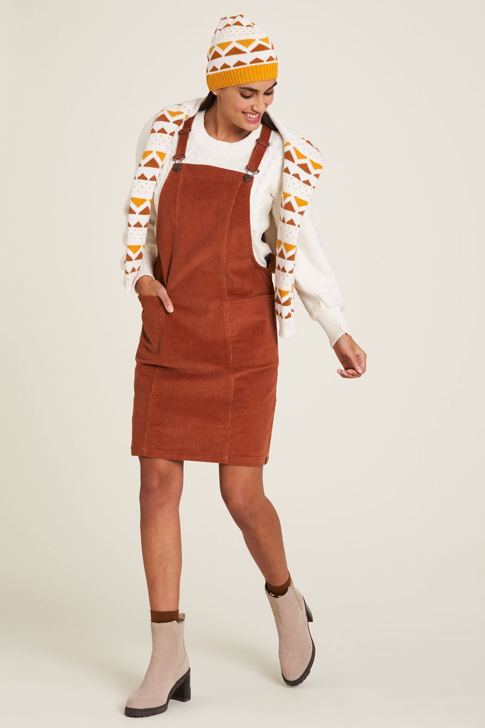 Cord-Kleid ginger von Tranquillo
