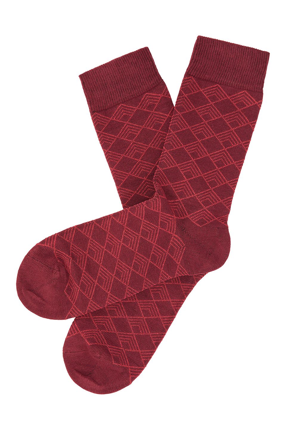 Socken im Retrolook merlot von Tranquillo