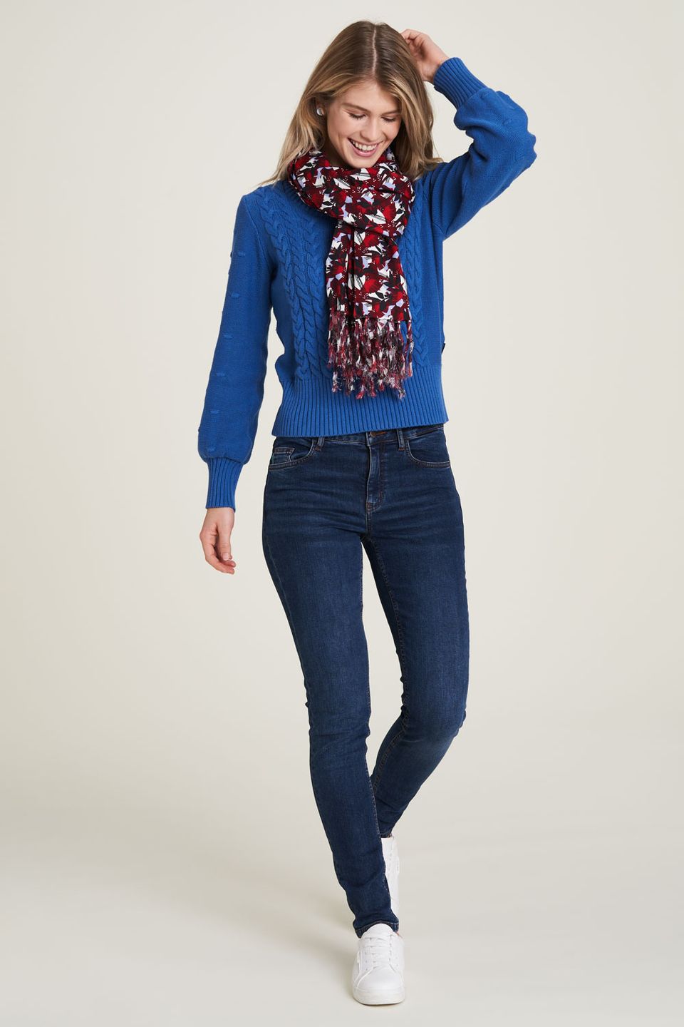 Taillierter Strickpullover sapphire von Tranquillo