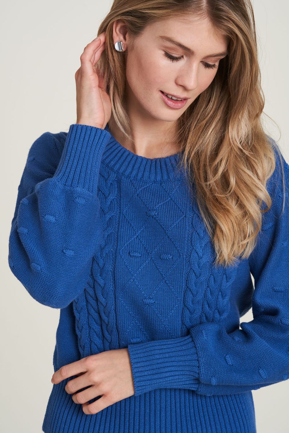 Taillierter Strickpullover sapphire von Tranquillo