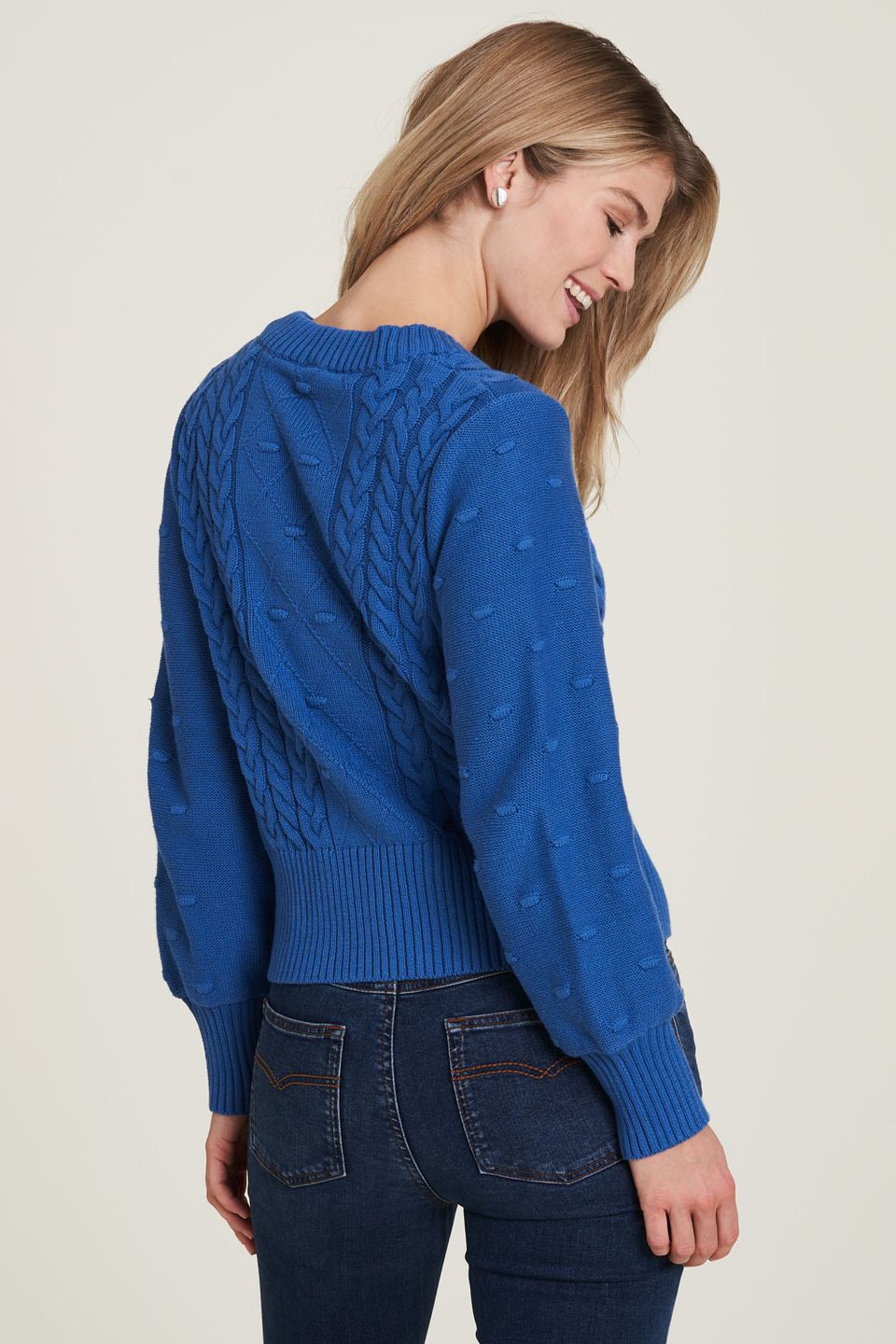 Taillierter Strickpullover sapphire von Tranquillo