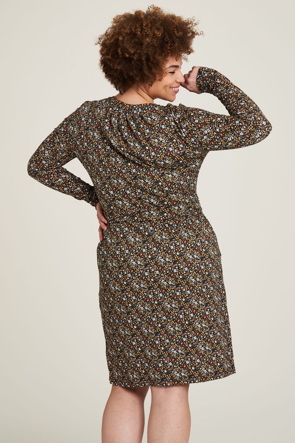 Tailliertes Jersey-Kleid flora von Tranquillo