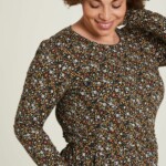 Tailliertes Jersey-Kleid flora von Tranquillo