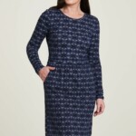 Tailliertes Jersey-Kleid quatrefoil von Tranquillo