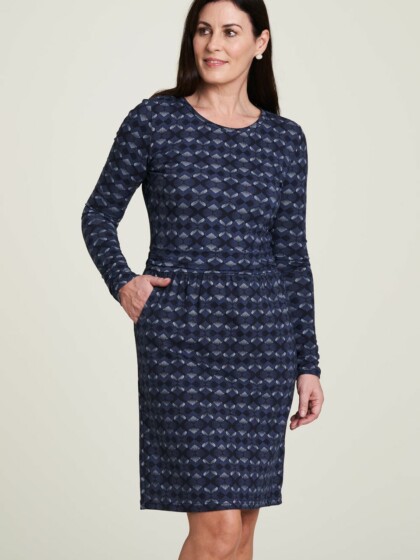 Tailliertes Jersey-Kleid quatrefoil von Tranquillo