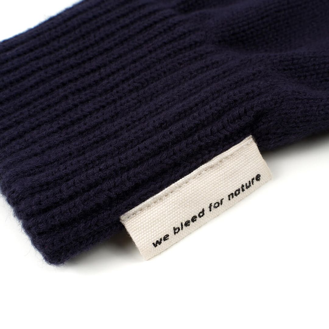 Fingerhandschuhe Ecoknit blau von bleed