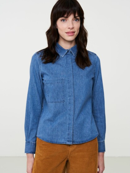 Hemd Honeysuckle washed dark blue von recolution