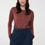 Longsleeve Fuchsia wood brown von recolution