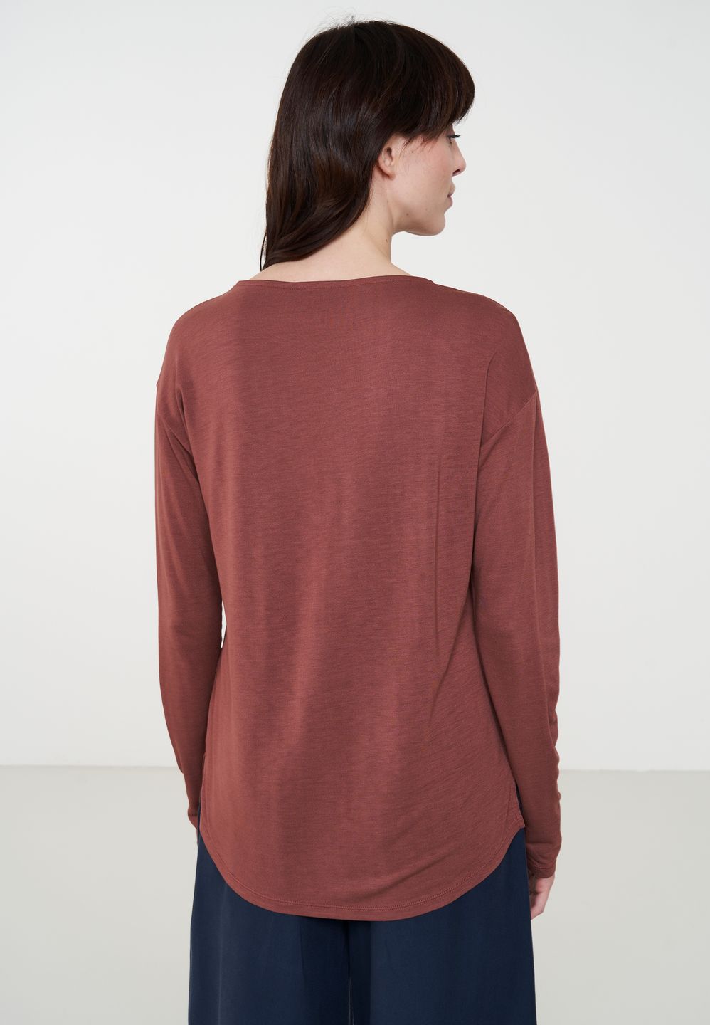 Longsleeve Fuchsia wood brown von recolution