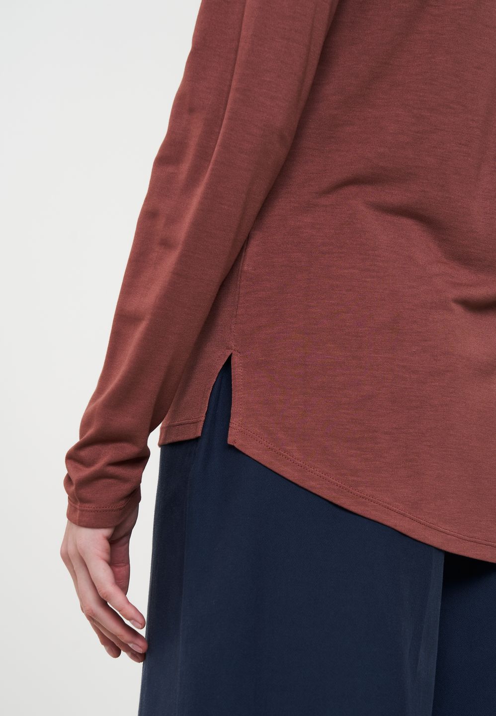 Longsleeve Fuchsia wood brown von recolution