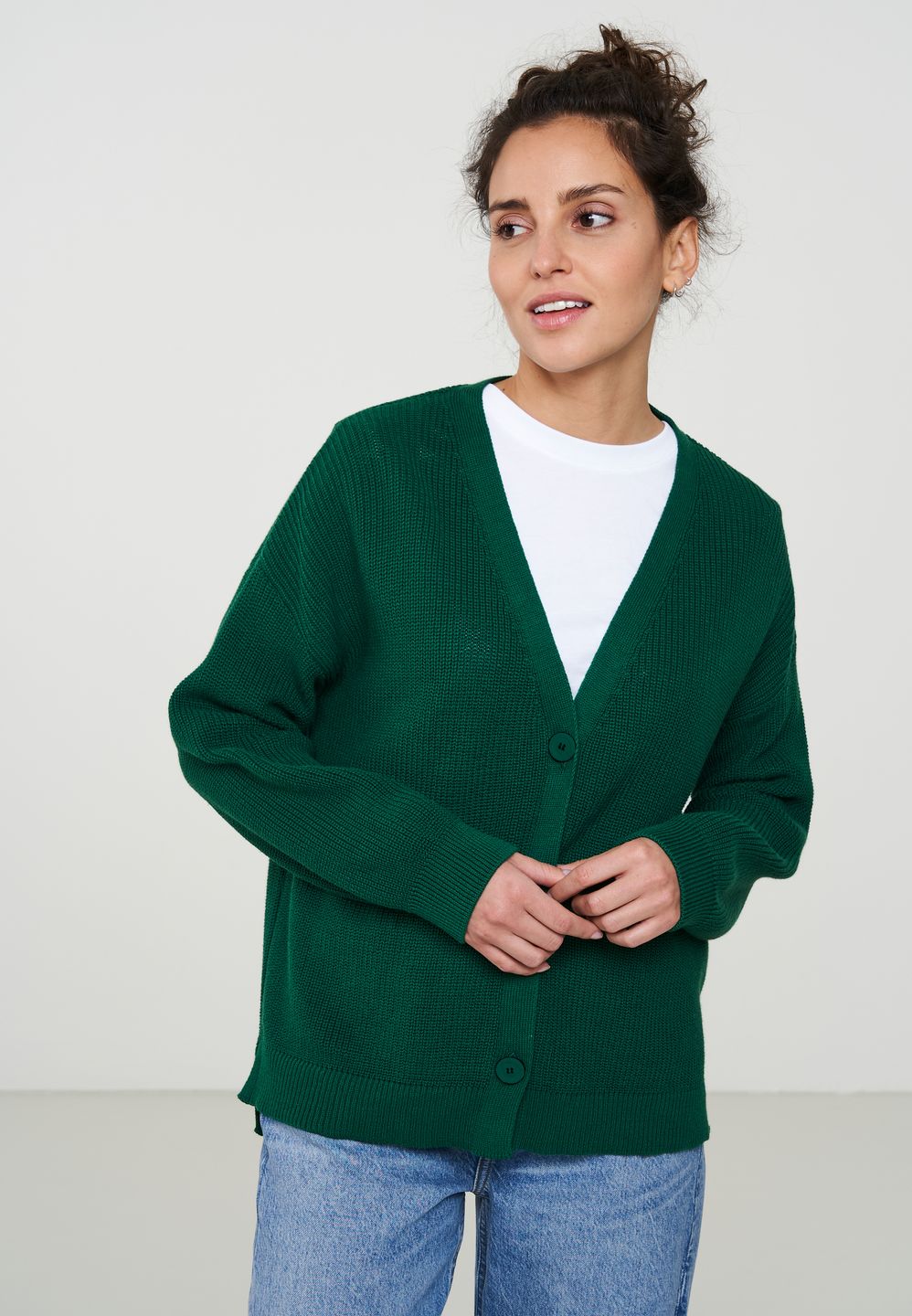 Strickjacke Nolana garden green von recolution