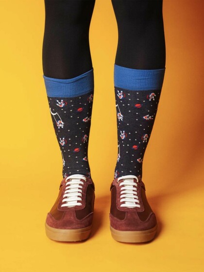 Socken Man On The Moon MULTI von DillySocks