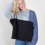 Upcycling Sweater Fledermaus blau von LORE – upcycledgoods