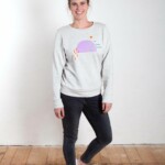 Upcycling Sweater Natur grau von LORE – upcycledgoods