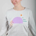 Upcycling Sweater Natur grau von LORE – upcycledgoods