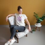 Upcycling Tshirt Alge weiß von LORE – upcycledgoods