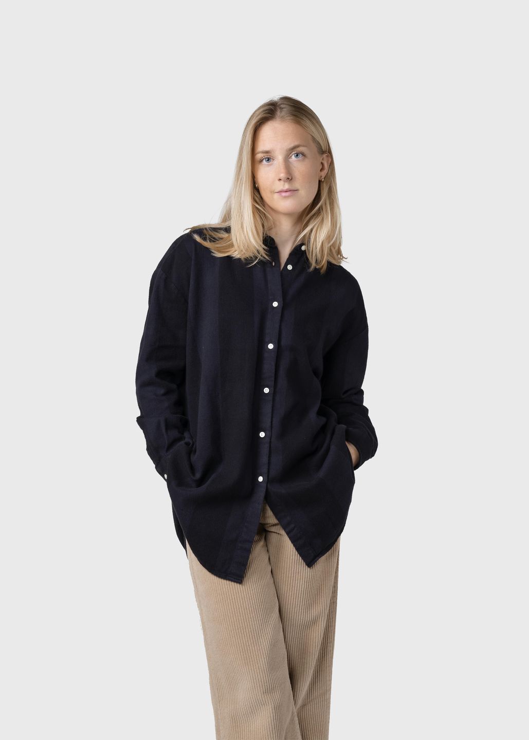 Shirt Ofelia Checked navy/black von Klitmøller Collective