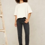 Jeans Caroline Cropped Holo Grey Used von Kings of Indigo