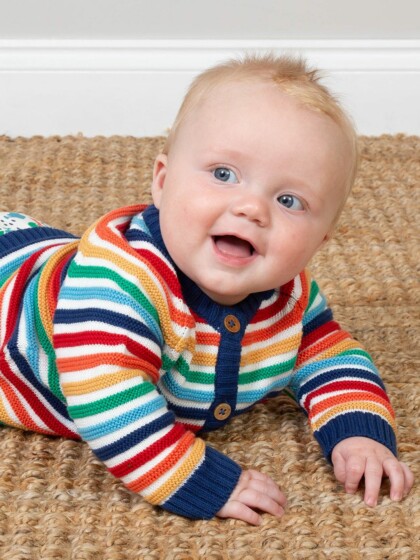 My First Cardi Rainbow Regenbogenbunt von Kite Clothing