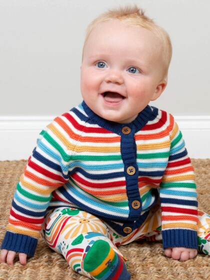 My First Cardi Rainbow Regenbogenbunt von Kite Clothing