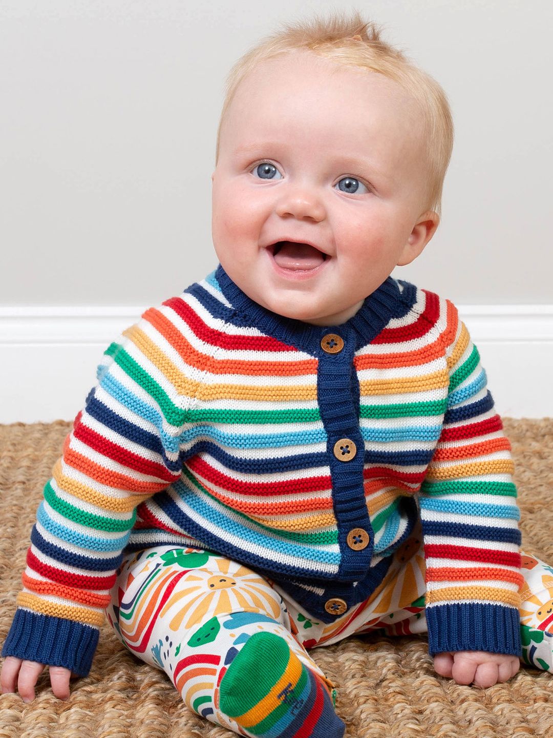 My First Cardi Rainbow Regenbogenbunt von Kite Clothing