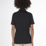 Leinen Polo Black Jet von KnowledgeCotton Apparel
