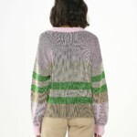 Patent crew neck cotton mix knit Stripe von KnowledgeCotton Apparel