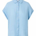 Shirt Aster fold up Leinen Airy Blue von KnowledgeCotton Apparel