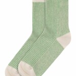 Socken 2-Pack Colorblock Vibrant Green von KnowledgeCotton Apparel
