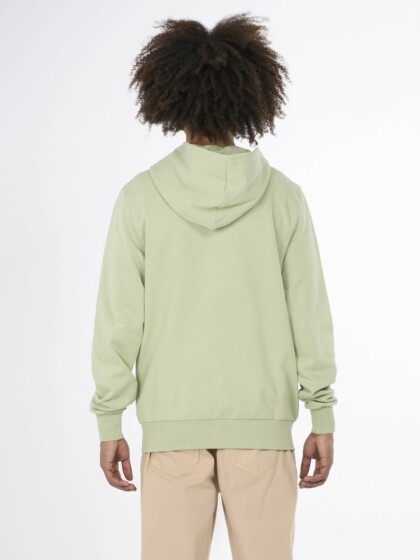 Zip-Sweat hood kangaroo badge Swamp von KnowledgeCotton Apparel