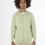 Zip-Sweat hood kangaroo badge Swamp von KnowledgeCotton Apparel