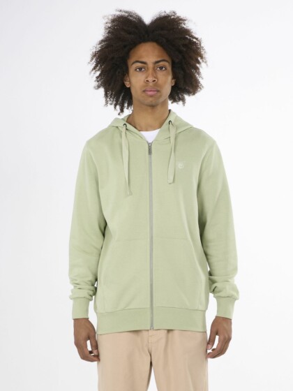 Zip-Sweat hood kangaroo badge Swamp von KnowledgeCotton Apparel