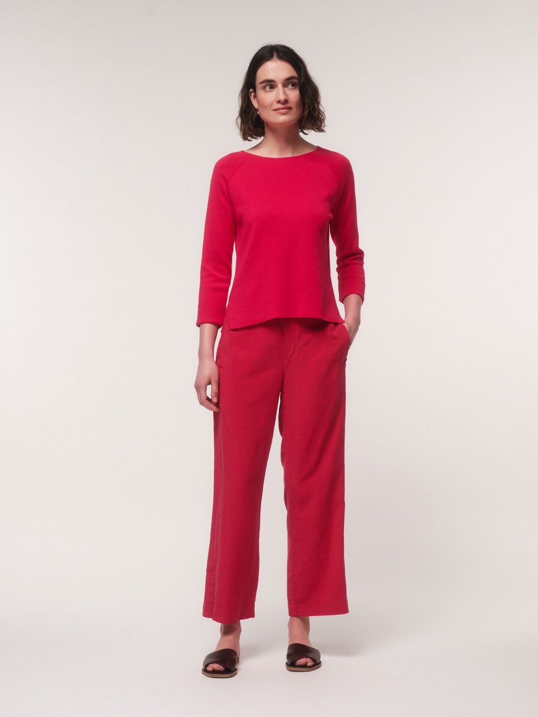 Pullover in Punto Milano raspberry von Lanius