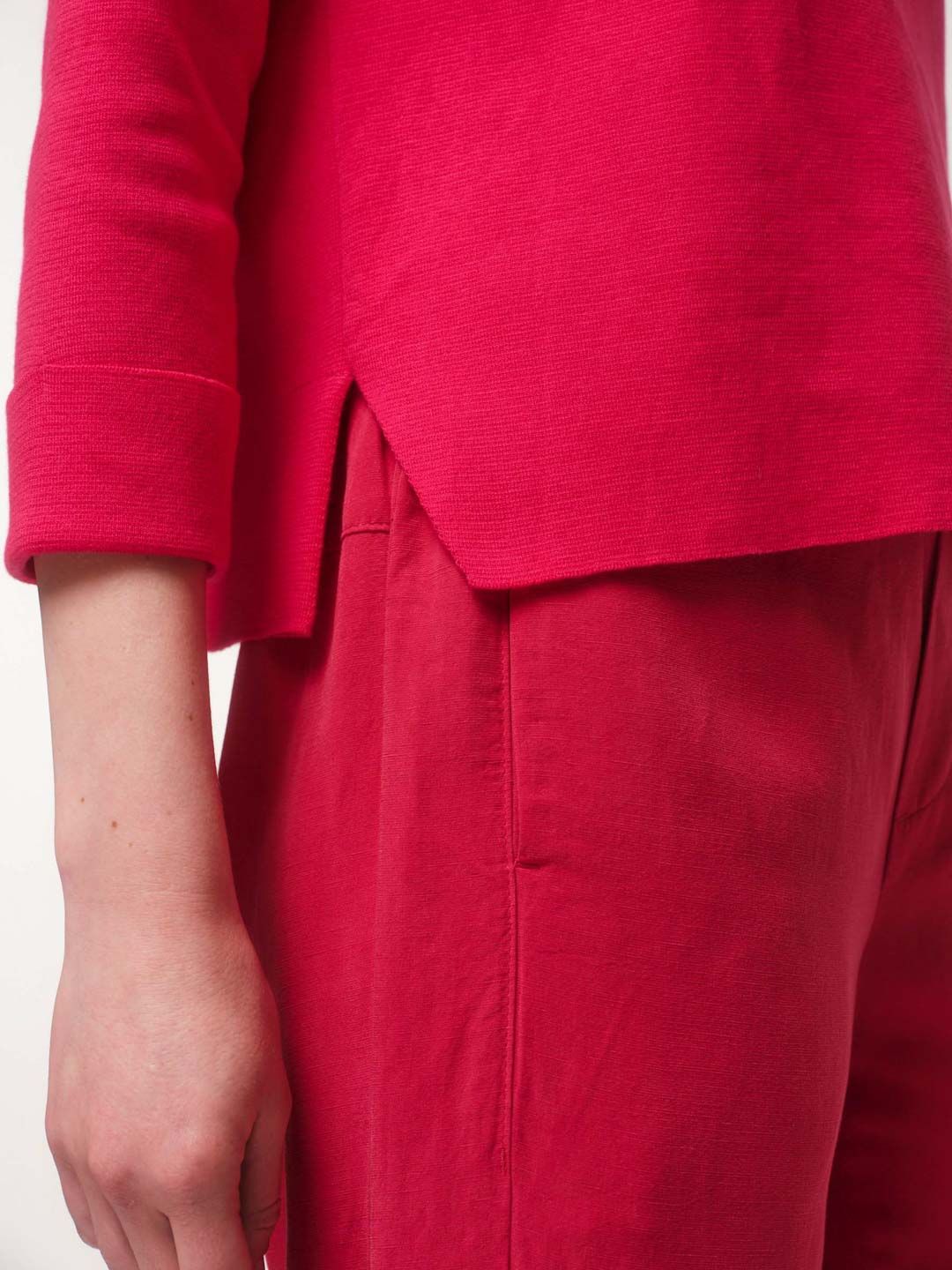 Pullover in Punto Milano raspberry von Lanius