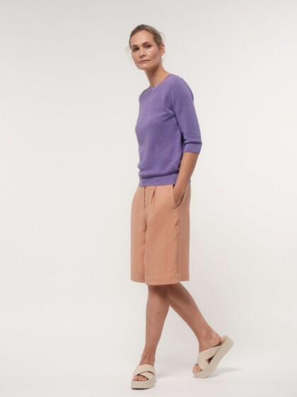 Struktur-Halbarmpullover lilac von Lanius