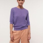 Struktur-Halbarmpullover lilac von Lanius