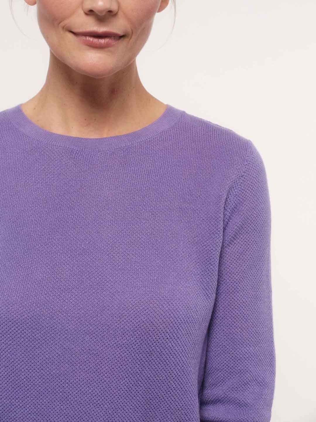 Struktur-Halbarmpullover lilac von Lanius